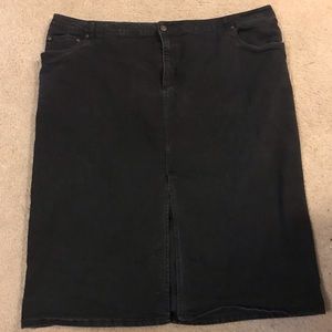 Woman Within black jean skirt